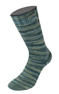 włóczka skarpetkowa Lana Grossa Vintage Socks Multi kolor 1052 - zieleń oliwka petrol