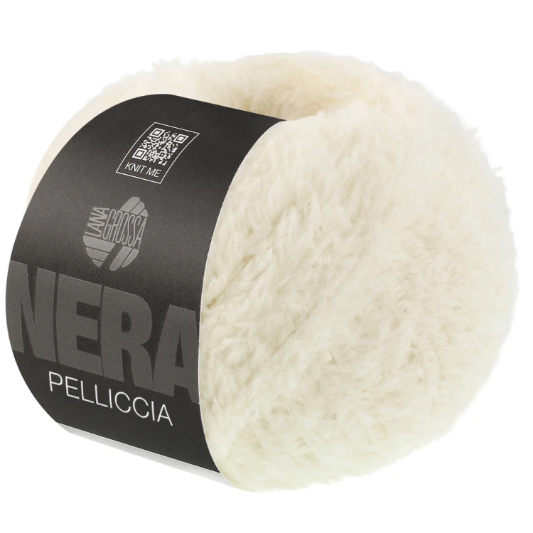włóczka Pelliccia Lana Grossa kolor 01 biały