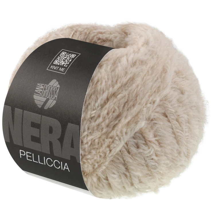 włóczka Pelliccia Lana Grossa kolor 02 jasny beżowy