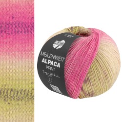 Lana Grossa Meilenweit 100 Alpaca Print II kolor 201 włóczka skarpetkowa z alpaką