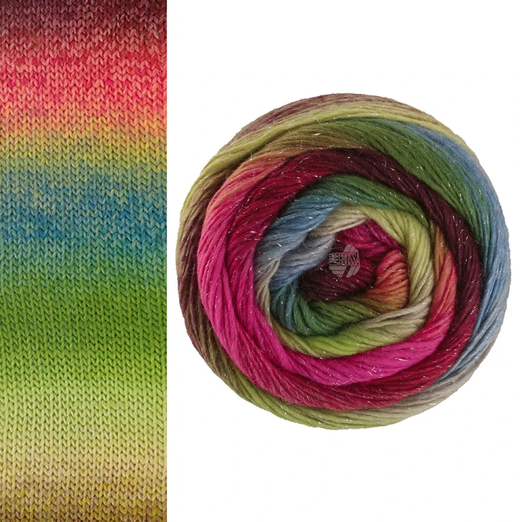 Lana Grossa Meilenweit 100 Color Mix Sparks kolor 611