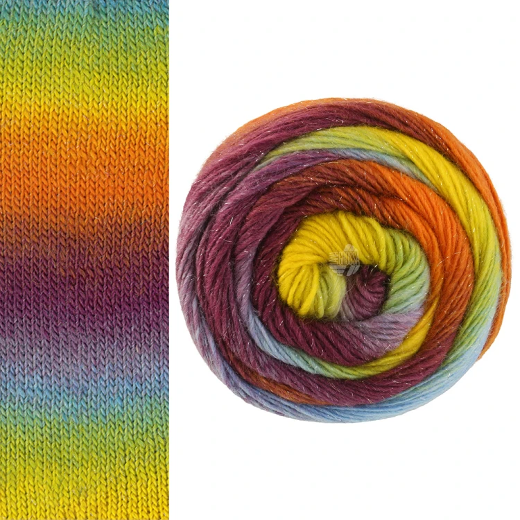 Lana Grossa Meilenweit 100 Color Mix Sparks kolor 621