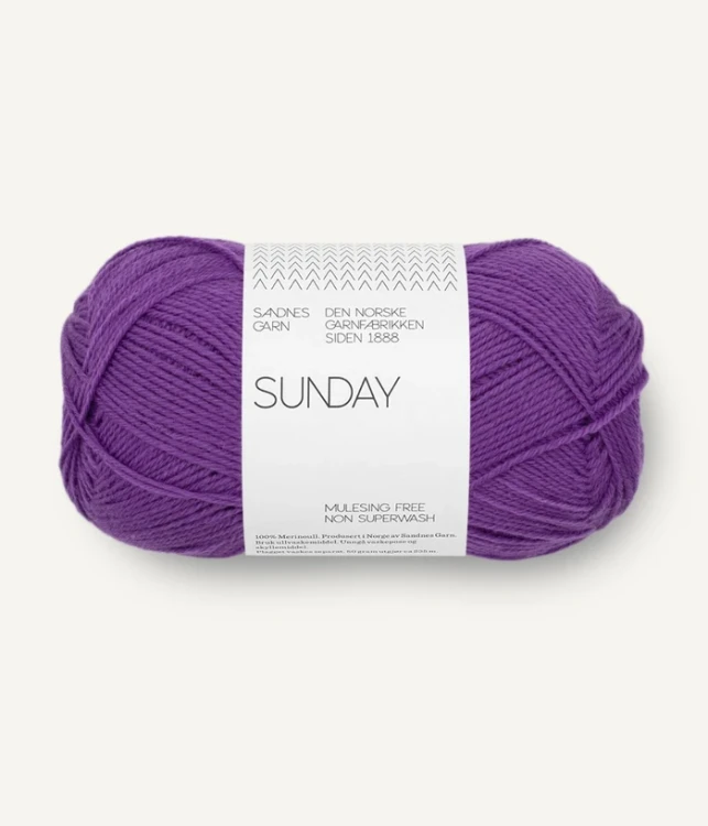 Sunday Sandnes Garn 5045 Plum fioletowy włóczka merino