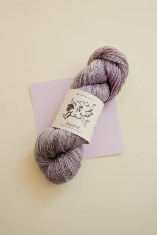 Włóczka Bambok Manos del Uruguay kolor Metallic - ręcznie farbowane merino z bambusem, motek 100 g