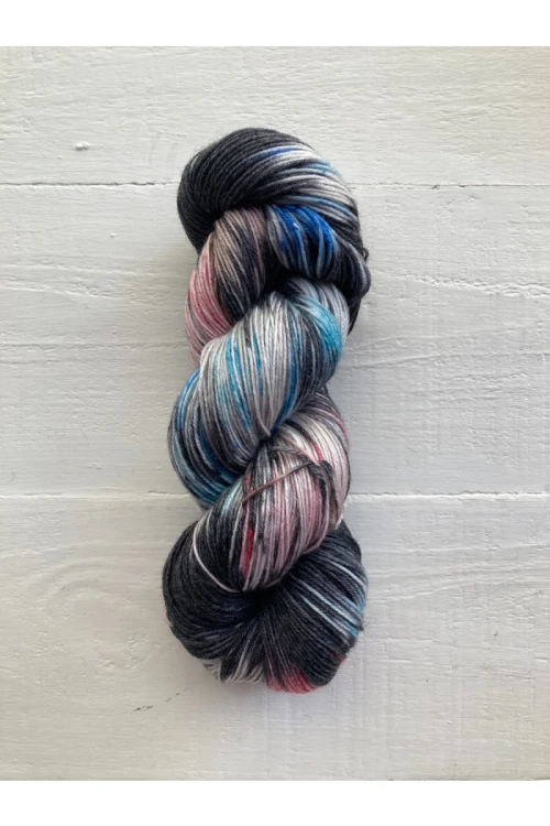Włóczka Bambok Manos del Uruguay kolor Tartan ręcznie farbowane merino z bambusem, motek 100 g