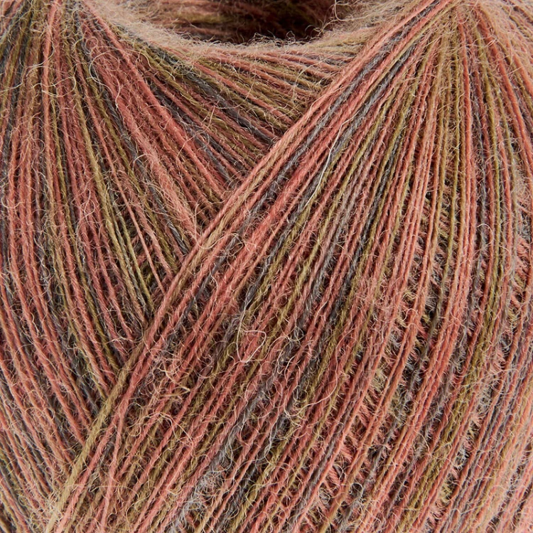 Rico Design Make It Multicolor 003 Earthy - kolorowa nitka do łączenia z włóczką odcienie brązu