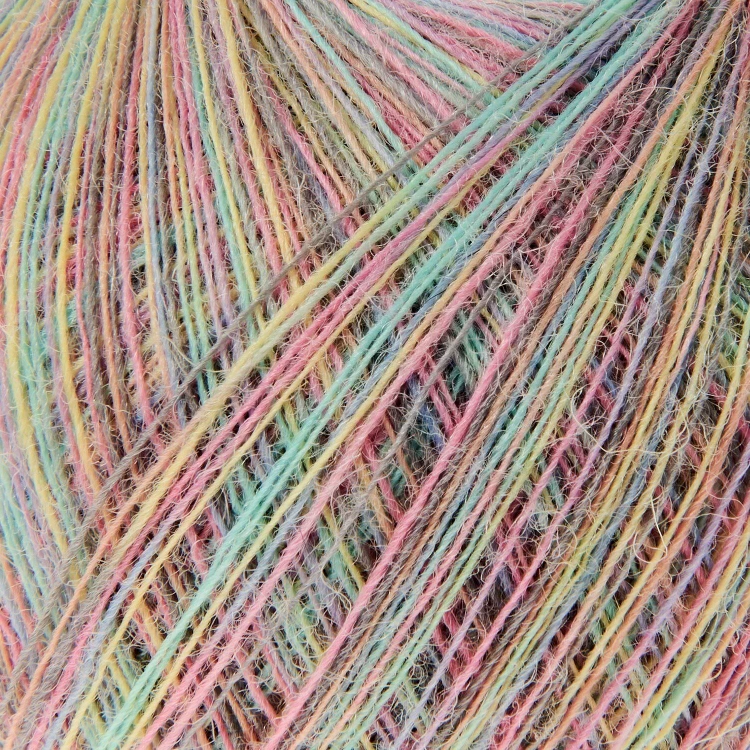 Rico Design Make It Multicolor 002 Pastel - wielobarwna wełniana nitka dodatkowa kolory pastelowe