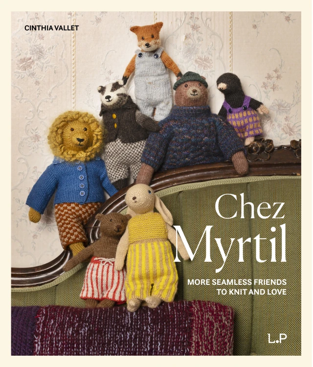 Chez Myrtil More Seamless Friends to Knit and Love - Cinthia Vallet wzory na zwierzątka robione na drutach