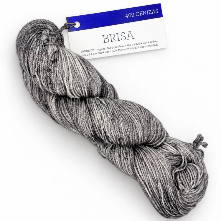 włóczka Malabrigo Brisa kolor Cenizas merino jedwab cupro 300 m w 100 gramach