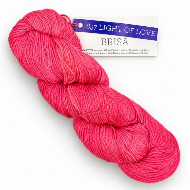 włóczka Malabrigo Brisa kolor Light of Love merino jedwab cupro 300 m w 100 gramach