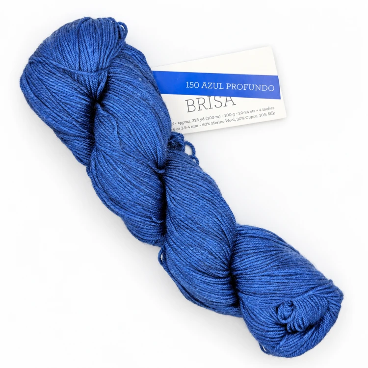 włóczka Malabrigo Brisa kolor Azul Profundo wełna cupro jedwab 300 metrów w 100 gramach