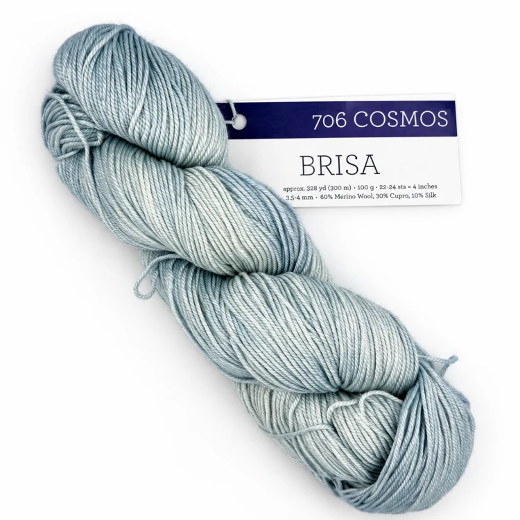 włóczka Malabrigo Brisa kolor Cosmos wełna cupro jedwab 300 metrów w 100 gramach