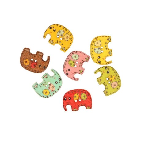 Przejdź do produktu Guzik drewniany słonik 25 mm