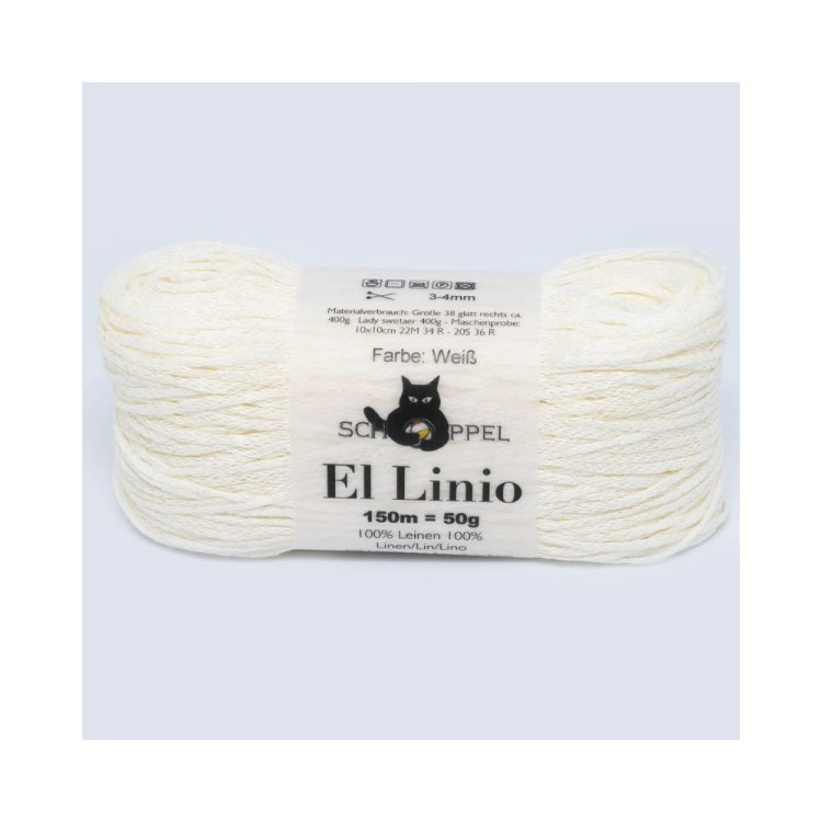 Włóczka El Linio 990 White (Schoppel)