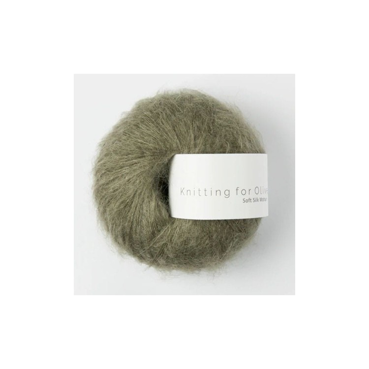 Włóczka Soft Silk Mohair Dusty Olive (Knitting for Olive)