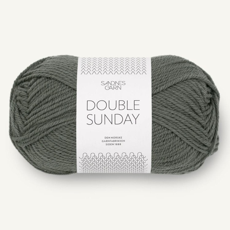 Włóczka Double Sunday 9071 Støvet olivengrønn (Sandnes Garn)