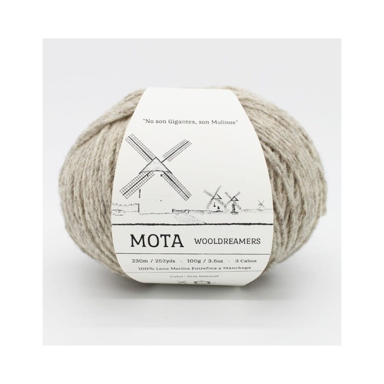Włóczka Mota Gris Natural (Wooldreamers)