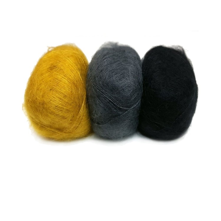 Włóczka Brushed Lace mohair 3010 Piratsort (Mohair by Canard)