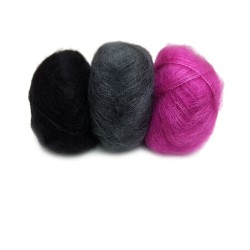 Włóczka Brushed Lace mohair 3010 Piratsort (Mohair by Canard)