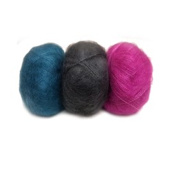 Włóczka Brushed Lace mohair 3010 Piratsort (Mohair by Canard)