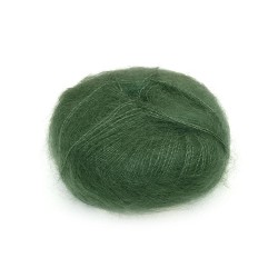 Włóczka Brushed Lace mohair 3025 Flaskegrøn (Mohair by Canard)
