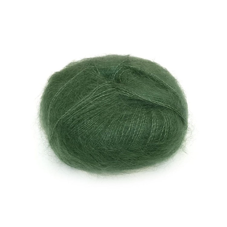 Włóczka Brushed Lace mohair 3025 Flaskegrøn (Mohair by Canard)