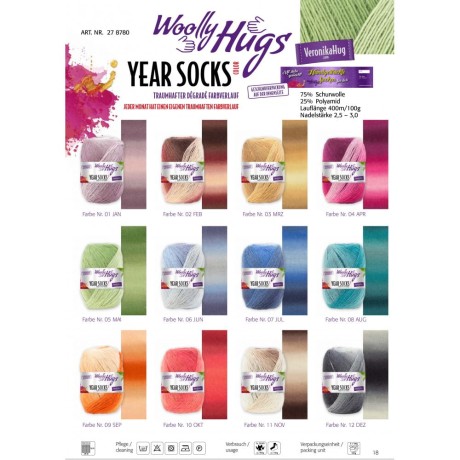 Przejdź do produktu Włóczka Year Socks 05 Woolly Hugs (Pro Lana)