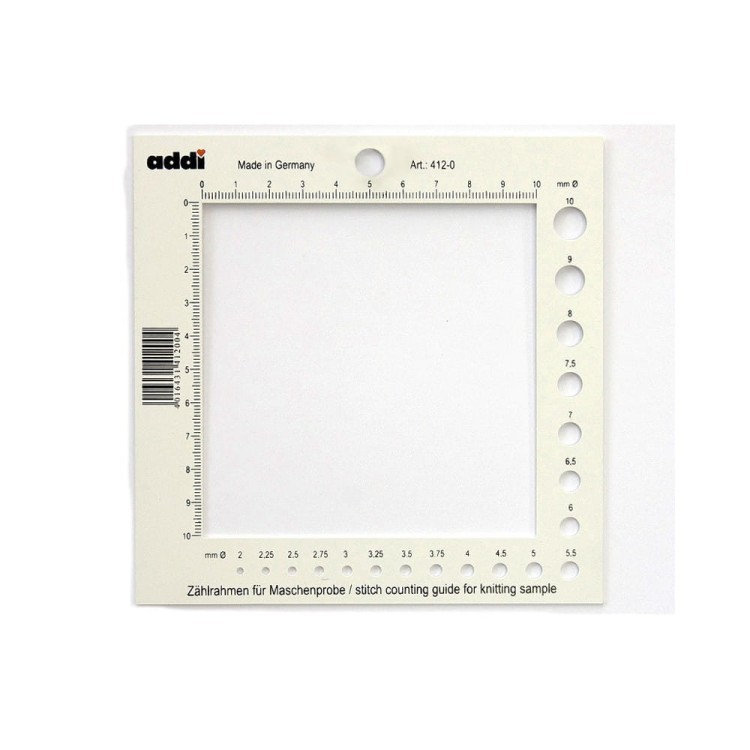 Miarka do mierzenia próbki i rozmiaru drutów (Addi)