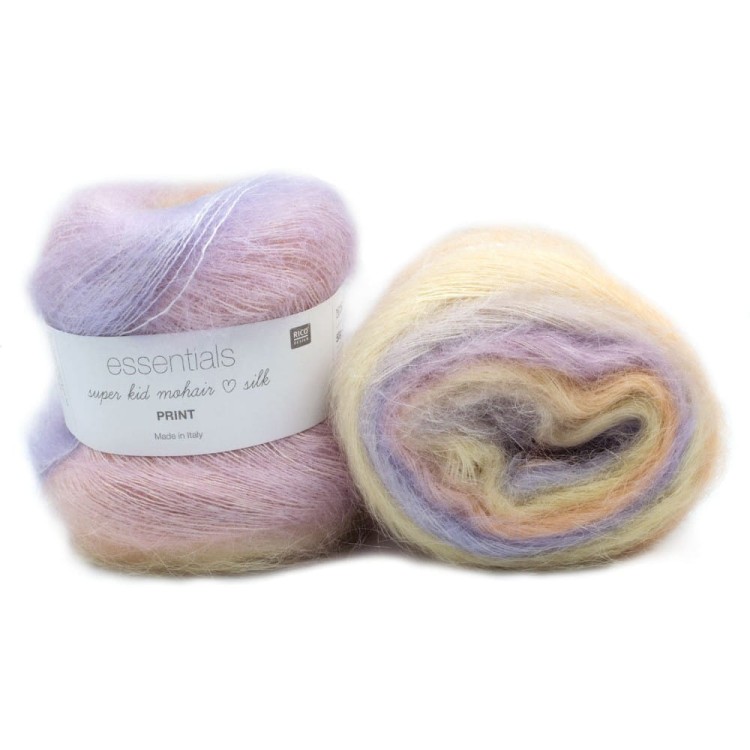 Włóczka Essentials Super Kid Mohair loves Silk Print 007 (Rico Design)