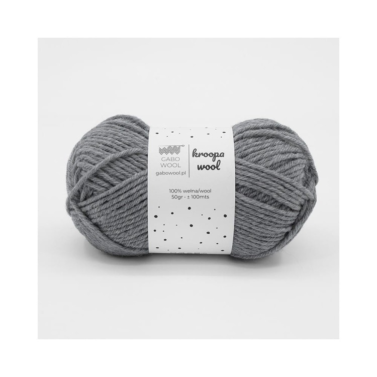 Włóczka Kroopa Wool 0403 Szary (Gabo Wool)