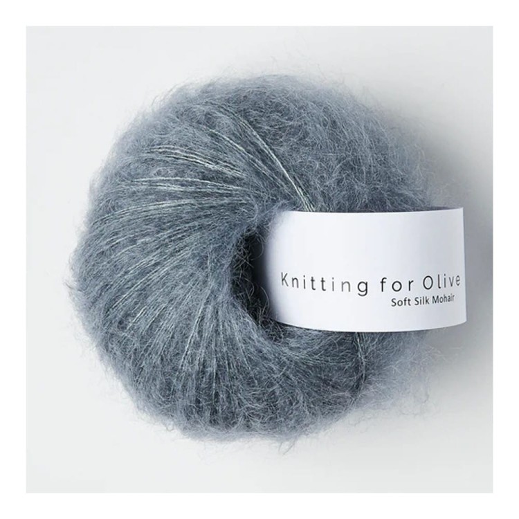 Włóczka Soft Silk Mohair Dusty Petroleum Blue (Knitting for Olive)