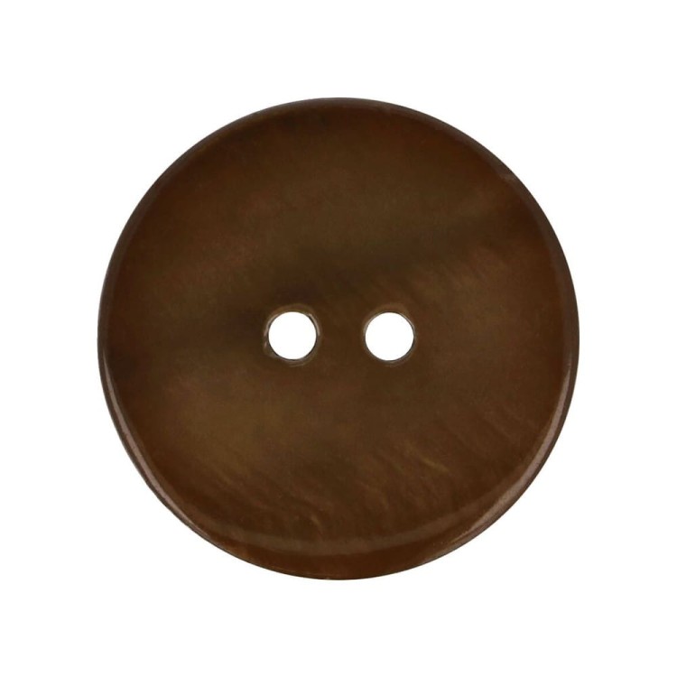 Guzik z masy perłowej brąz 21,25 mm