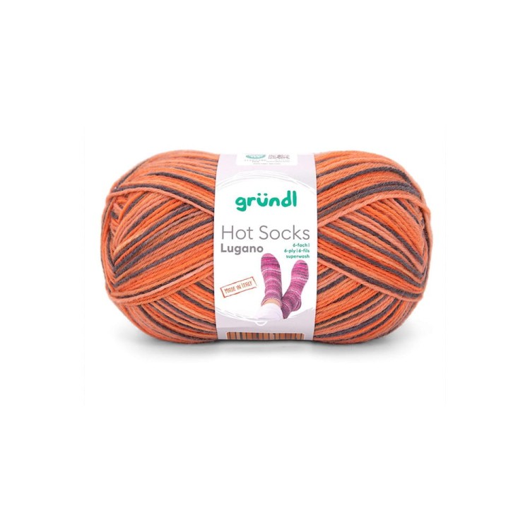 Włóczka Hot Socks Lugano 6-fach 01 (Gründl)