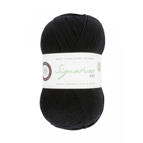 Przejdź do produktu Włóczka Signature 4ply 0099 Liquorice (West Yorkshire Spinneers)