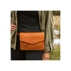 Cheri Black Skórzana torebka - nerka (Muud)