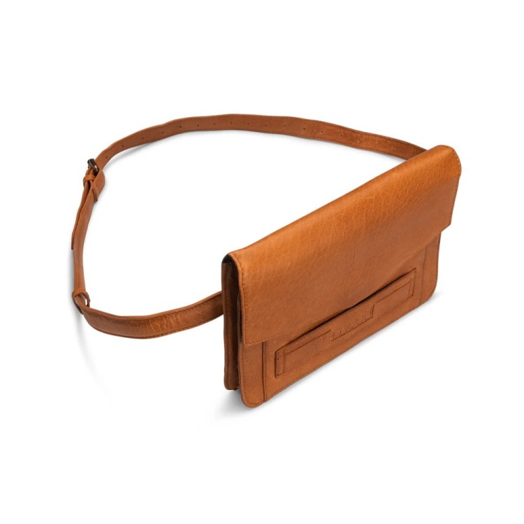 Cheri Whisky Skórzana torebka - nerka (Muud)